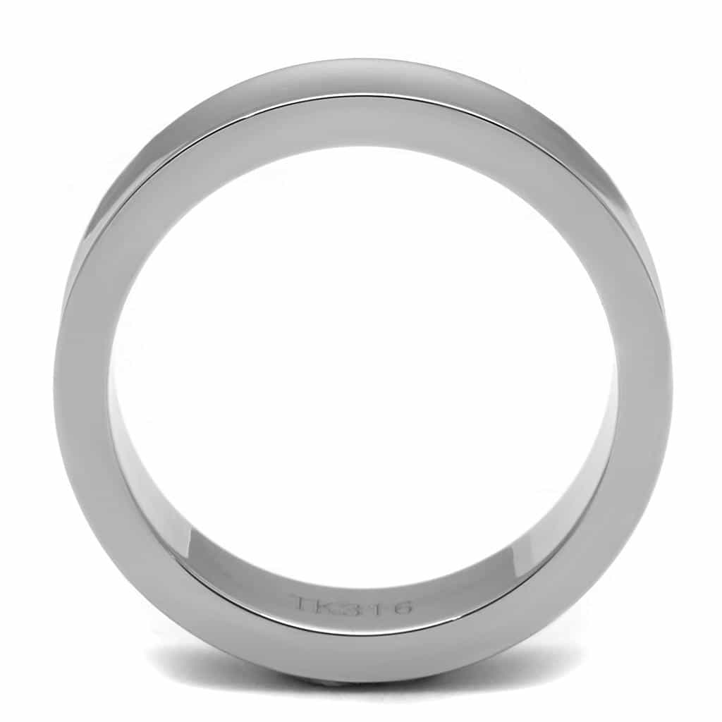 Stainless Steel Polished Smooth High Polish Plain Ring view 10