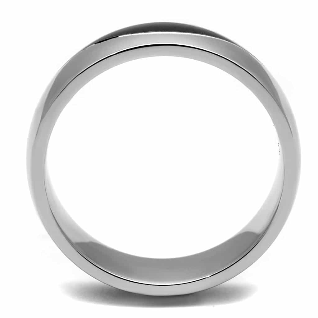 Stainless Steel Polished Black IP Twist Dome Ring view 10