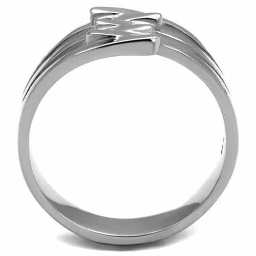 Stainless Steel Silver Polished Multi Band Stack Ring view 3