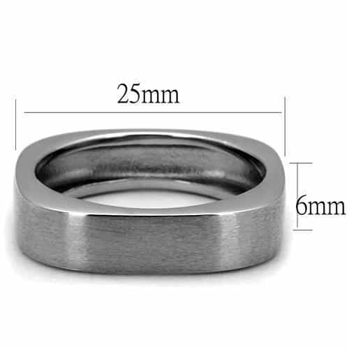 Stainless Steel Brushed Satin Plain Comfort Fit Band Ring view 6