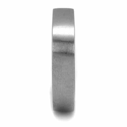 Stainless Steel Brushed Satin Plain Comfort Fit Band Ring view 8