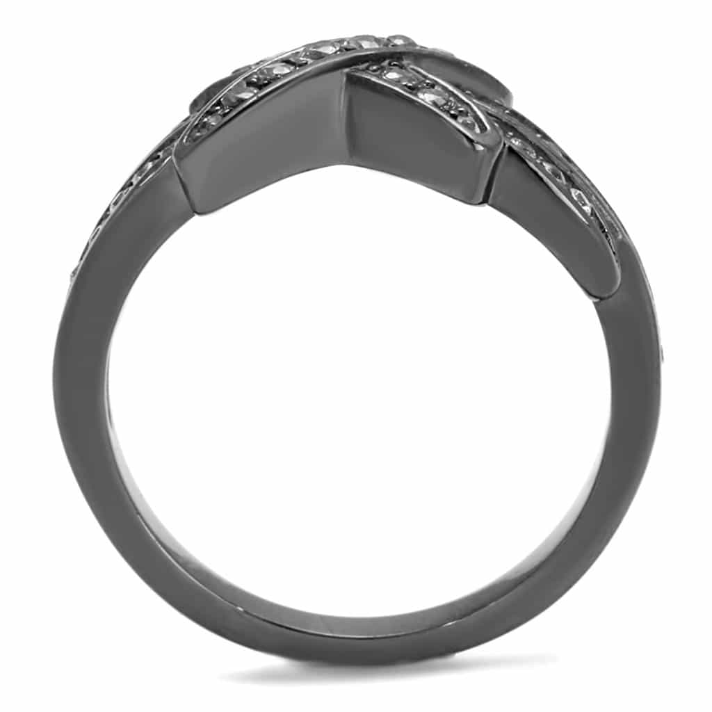 Stainless Steel CZ Crossover X | The Stainless Jewelry view 7
