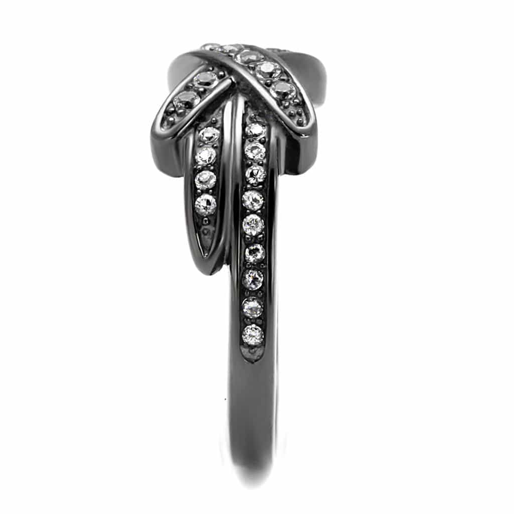 Stainless Steel CZ Crossover X | The Stainless Jewelry view 8