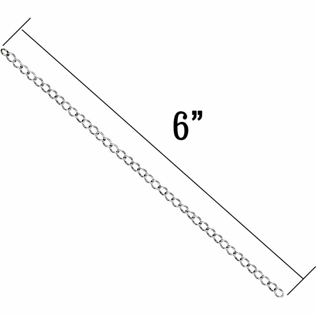 Sterling Silver Polished Cable Link Extension Chain Necklace view 2