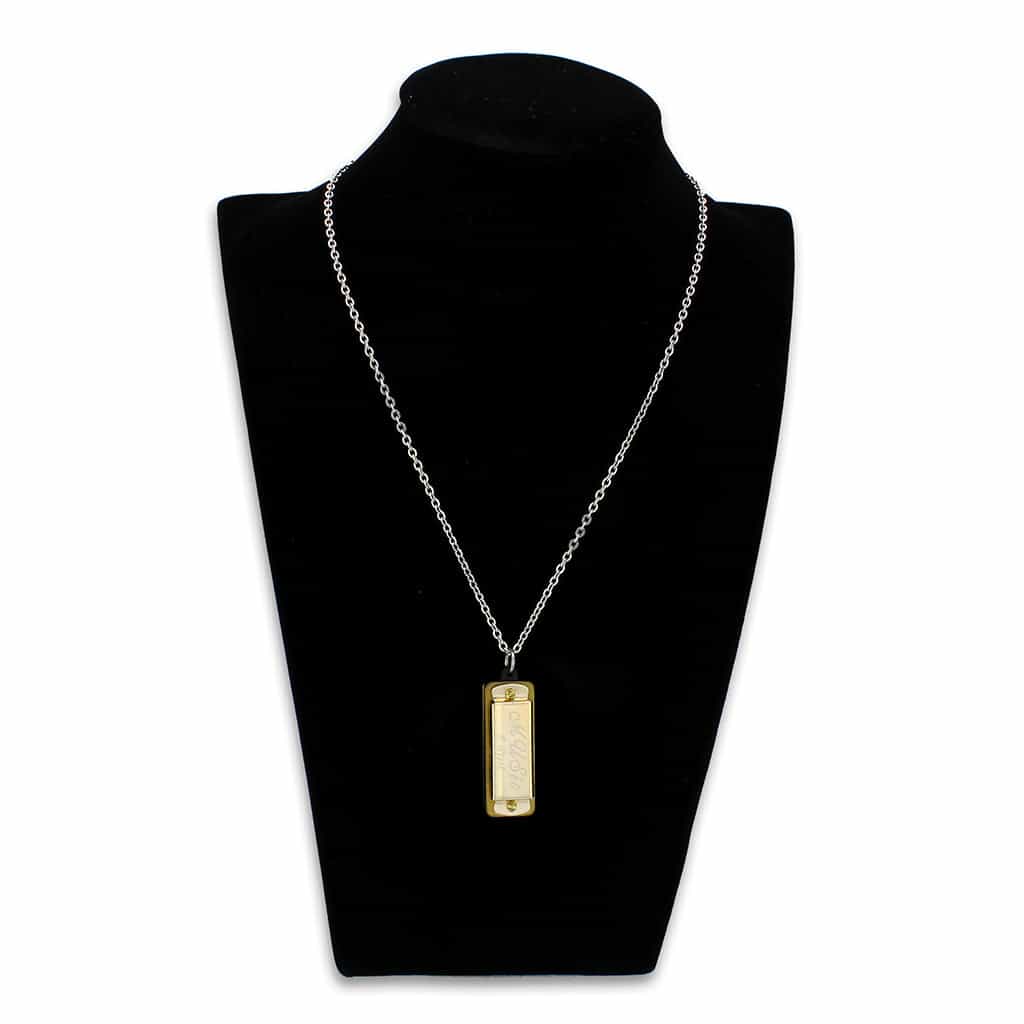 Stainless Steel Silver Music Harmonica Novelty Pendant Pendant view 2