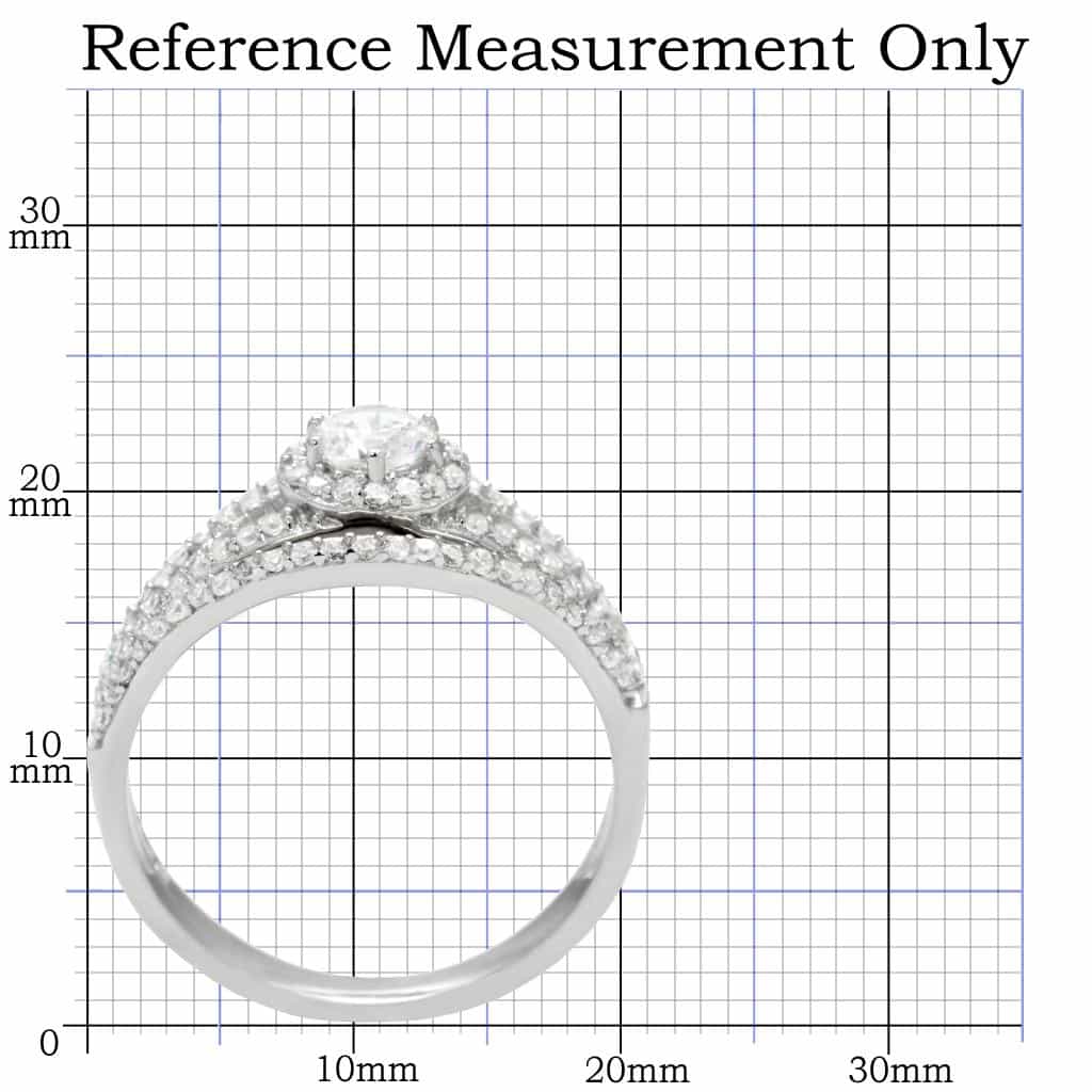 Sterling Silver CZ Round Twisted Pave Thin Ring view 2