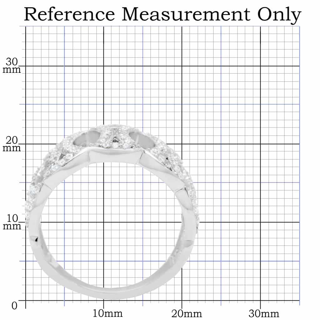 Sterling Silver CZ Infinity Circle Open Wide Ring view 7