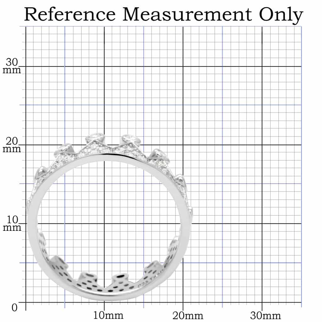 Sterling Silver CZ Crown Tiara Ring | The Stainless Jewelry view 7