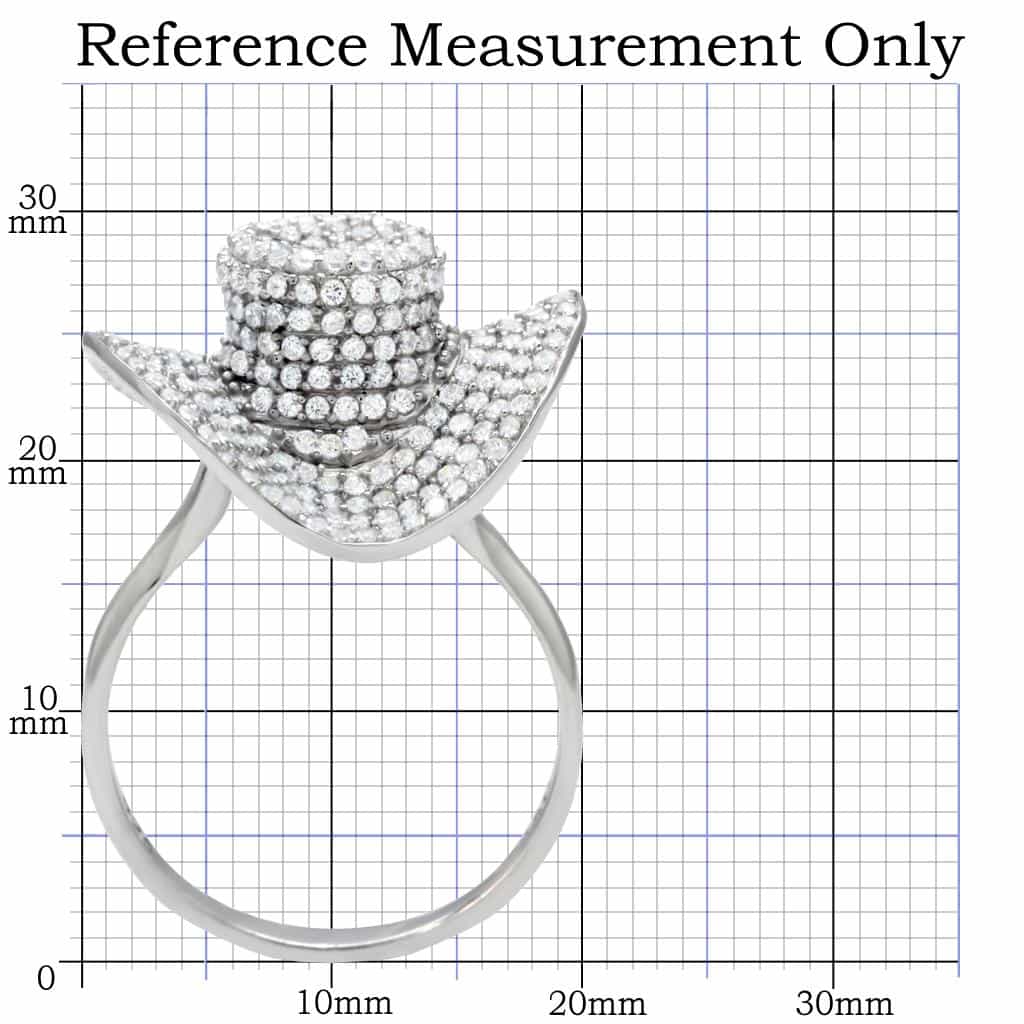 Sterling Silver CZ Pave Teardrop Dome Ring view 7