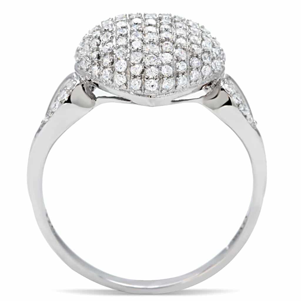 Sterling Silver CZ Pave Heart Ring | The Stainless Jewelry view 9