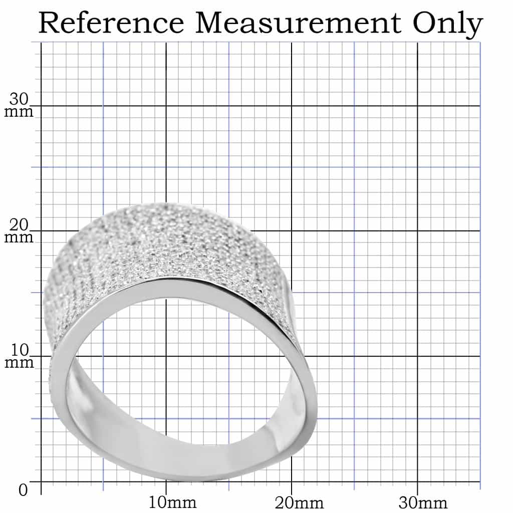 Sterling Silver CZ Pave Wide Concave Band Ring view 7