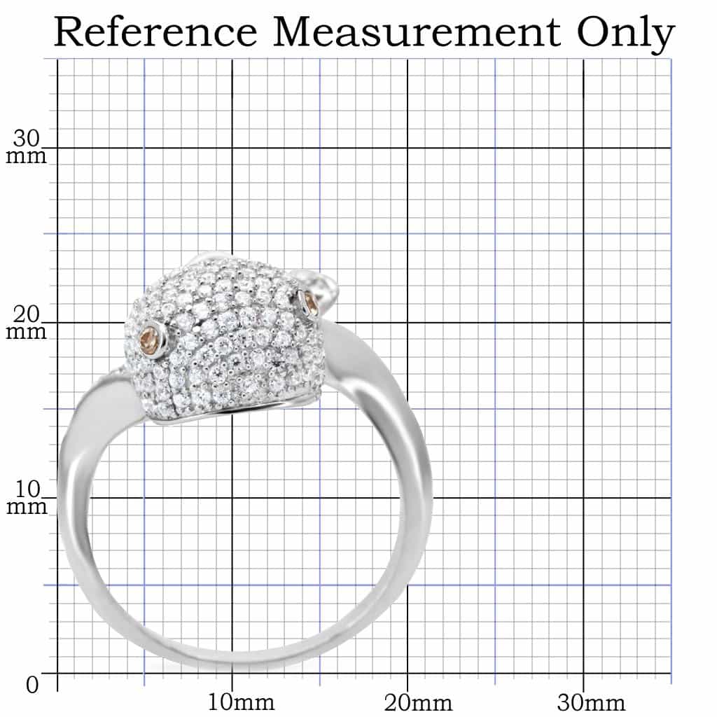 Sterling Silver CZ Pave Dolphin 3D Wrap Ring view 2