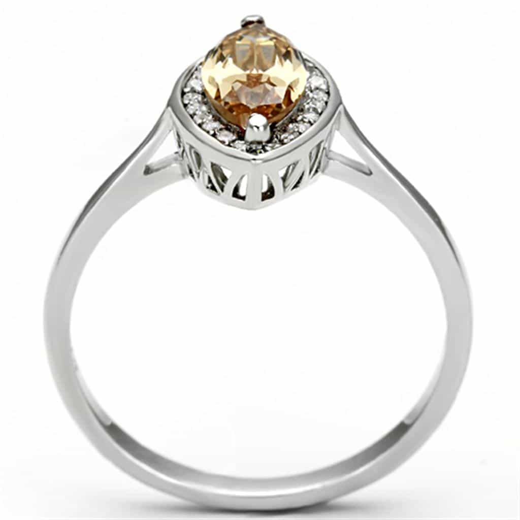 Sterling Silver Citrine Marquise Bezel Solitaire Ring view 9