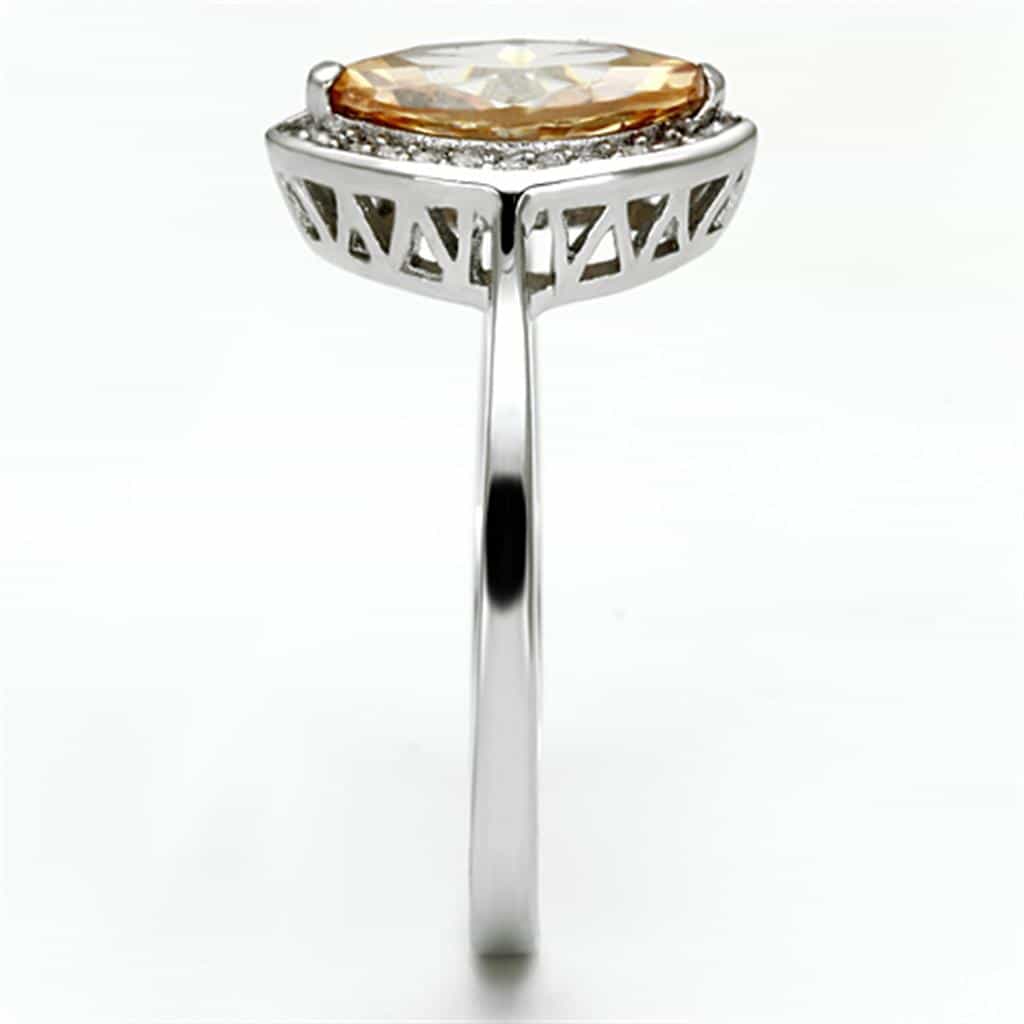 Sterling Silver Citrine Marquise Bezel Solitaire Ring view 10