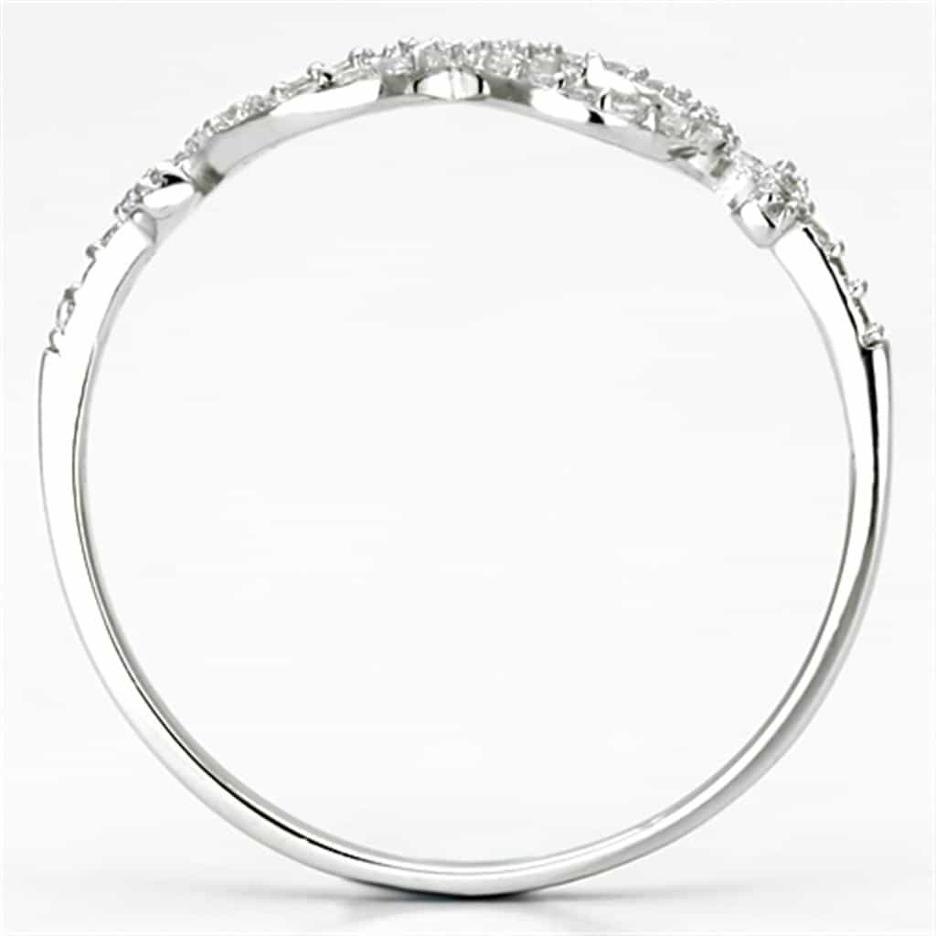 Sterling Silver CZ XOXO Hugs Kisses Open Ring view 8