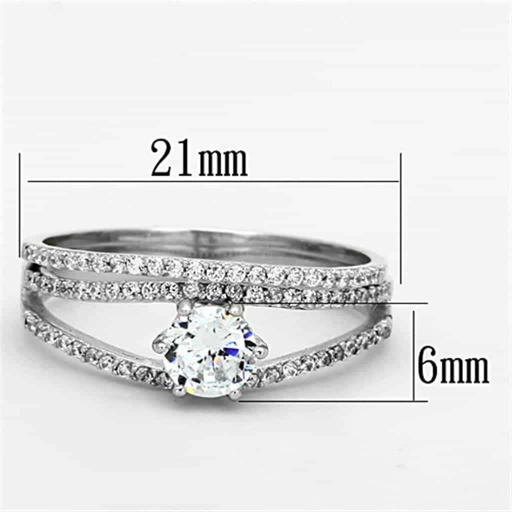 Sterling Silver CZ Marquise Bypass Pave Open Ring view 7