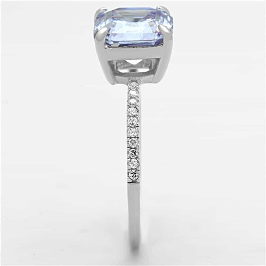 Sterling Silver Oval Halo Setting | The Stainless Jewelry view 4