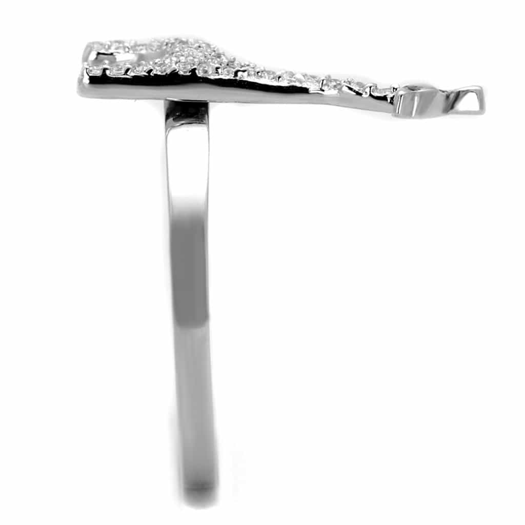 Sterling Silver CZ Giraffe Animal Open Ring view 9
