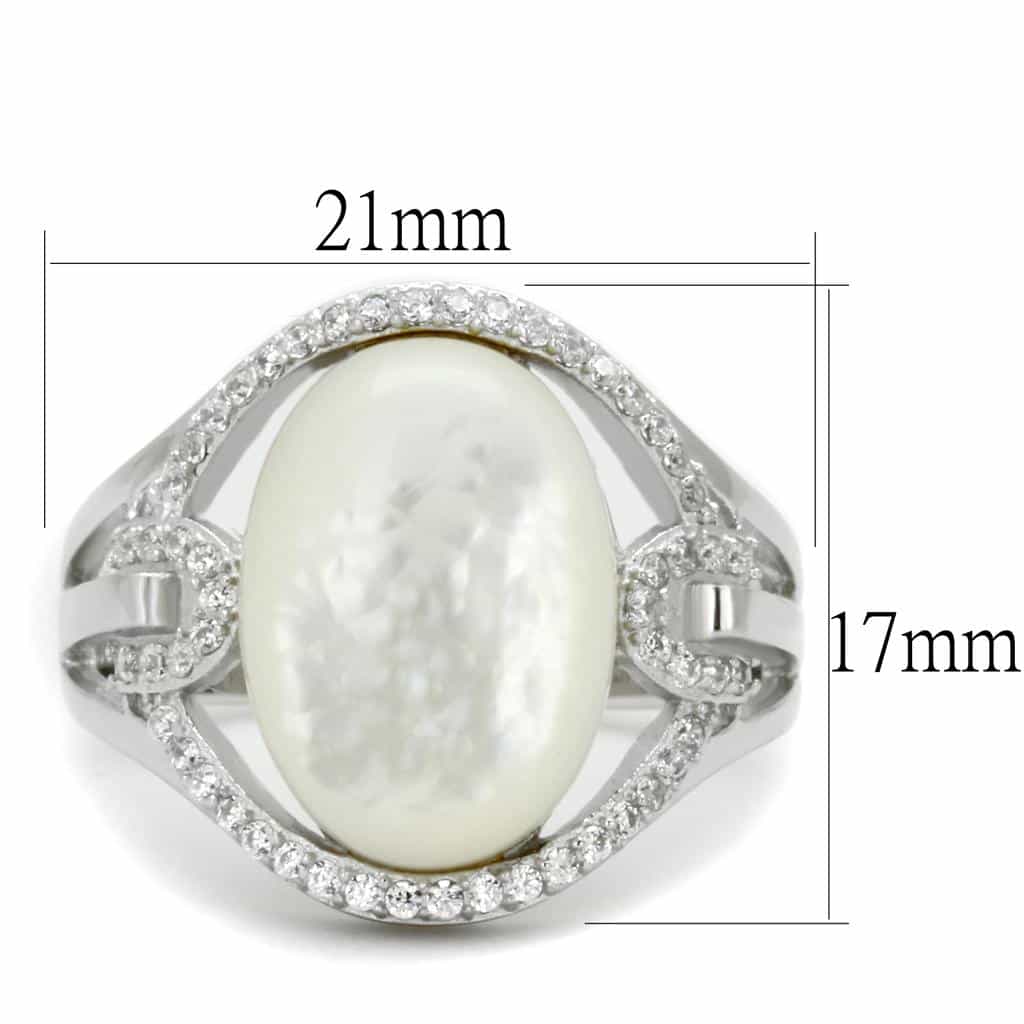 Sterling Silver Opal Oval Cabochon Halo Split Shank Ring view 7