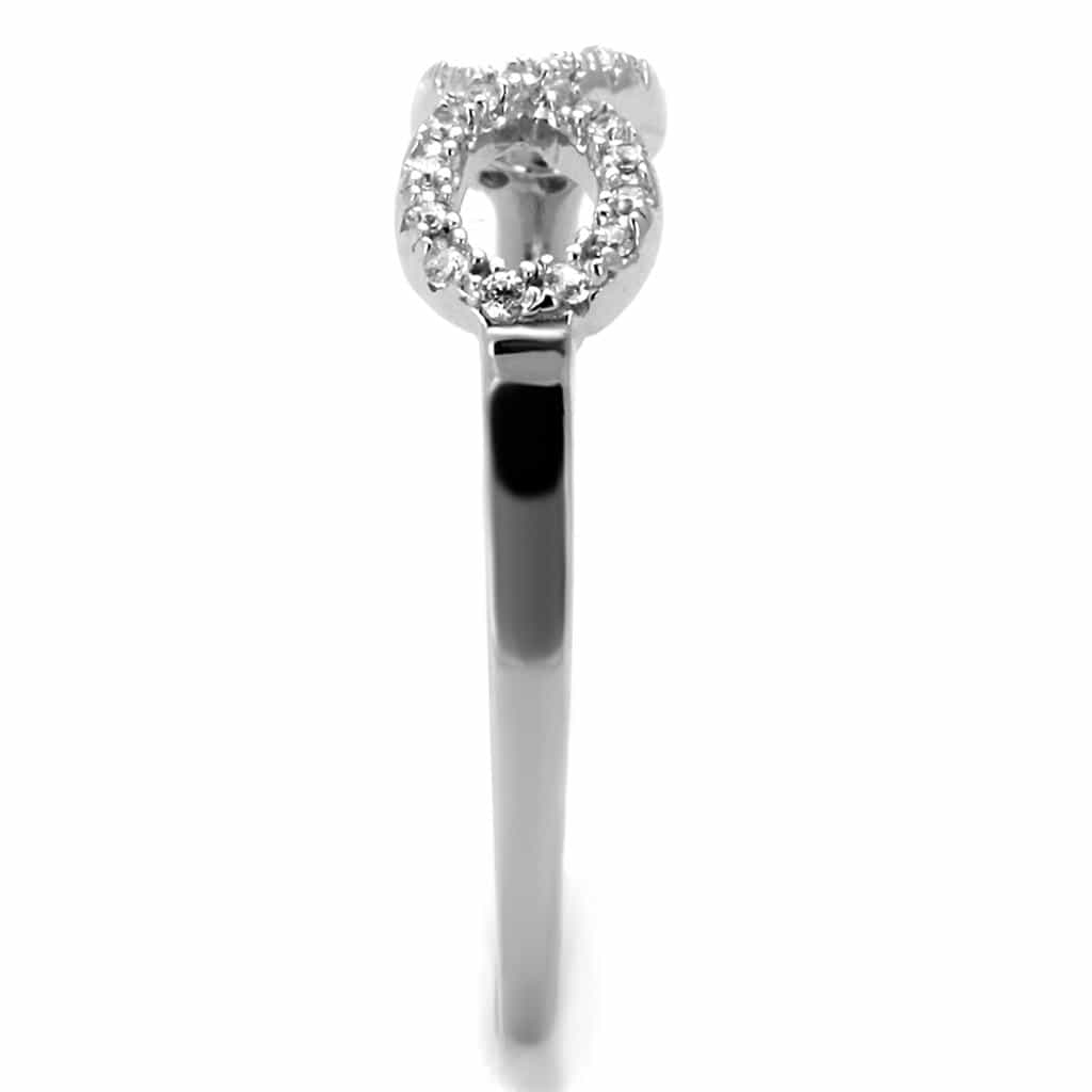 Sterling Silver CZ Pave Infinity Large Ring view 9