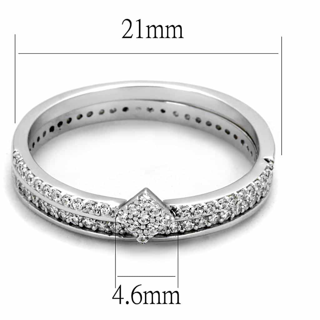 Sterling Silver CZ Marquise Pave Channel Bridal Set Ring view 2