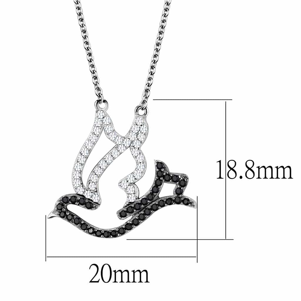 Sterling Silver CZ Music Note Treble Clef Pendant view 5