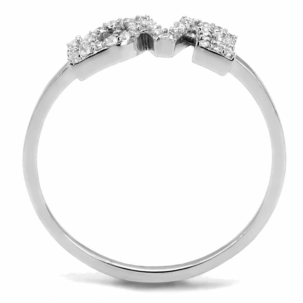 Sterling Silver CZ Pave LOVE Word Letter Ring view 8