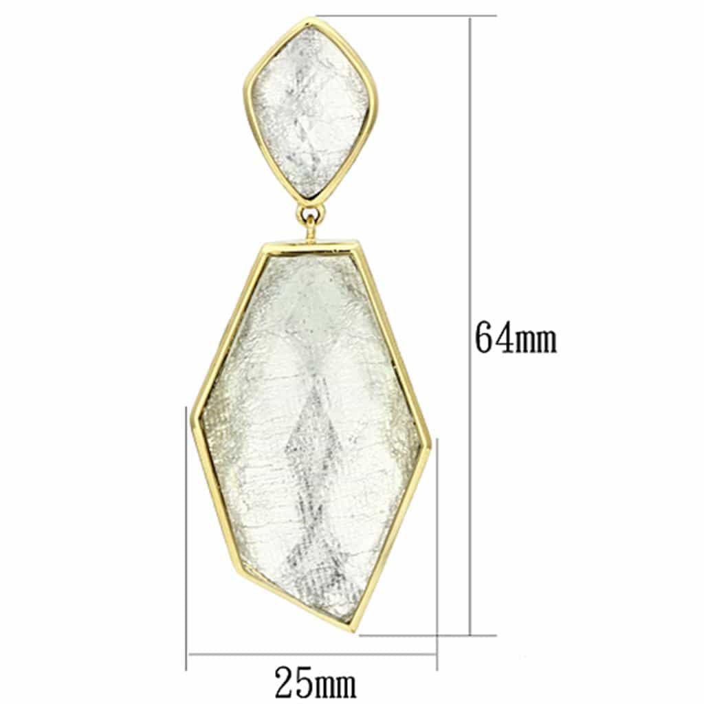 Brass Pastel Drop Earrings | The Stainless Jewelry view 2