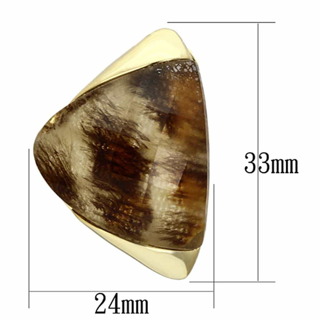 Brass Gold Ivory Leopard Enamel Stud Earrings view 2