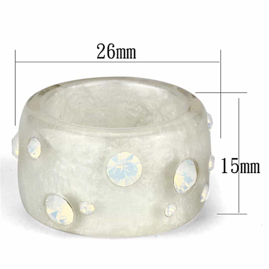 Resin Turquoise Studded Ring | The Stainless Jewelry view 2