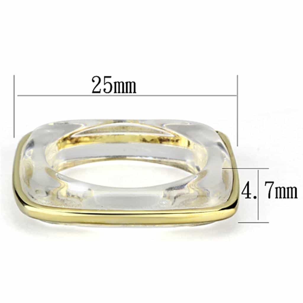 Brass Turquoise Oval Ring | The Stainless Jewelry view 6