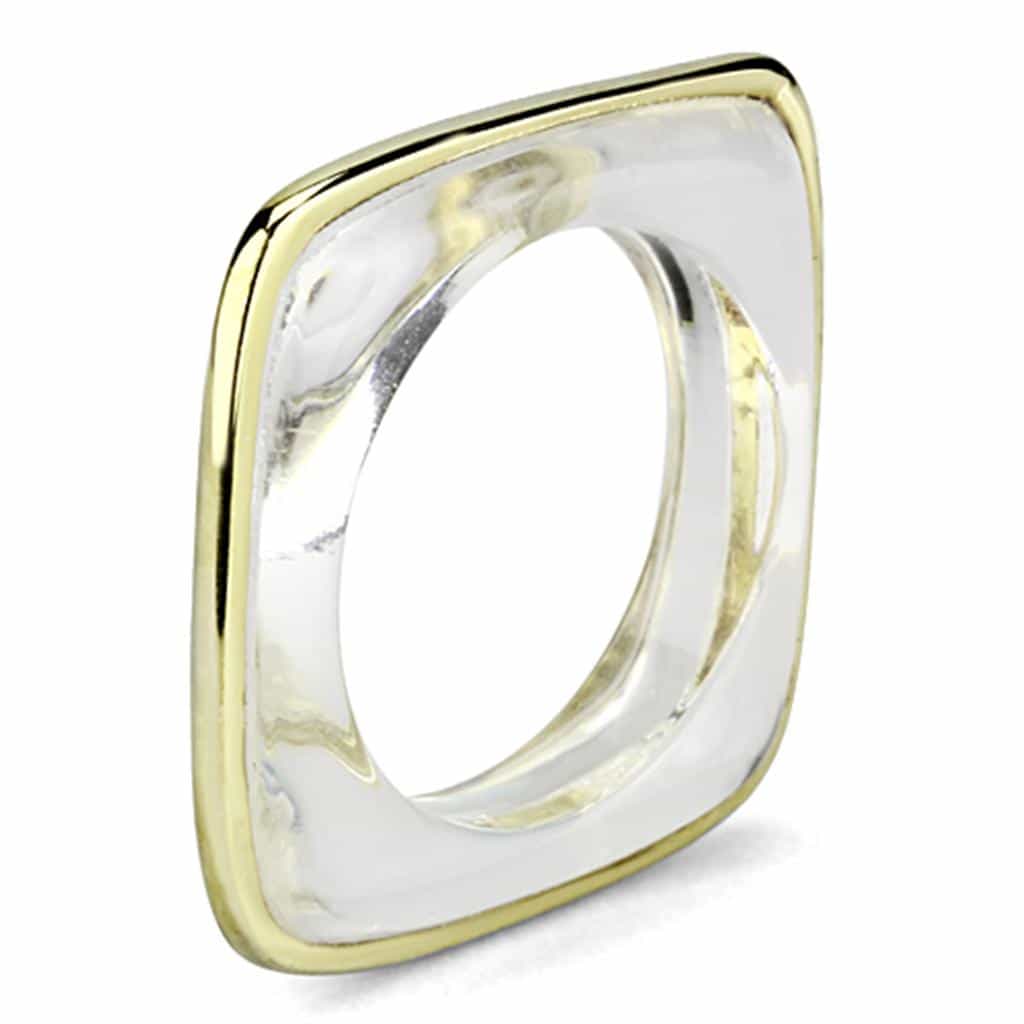 Brass Turquoise Oval Ring | The Stainless Jewelry view 3