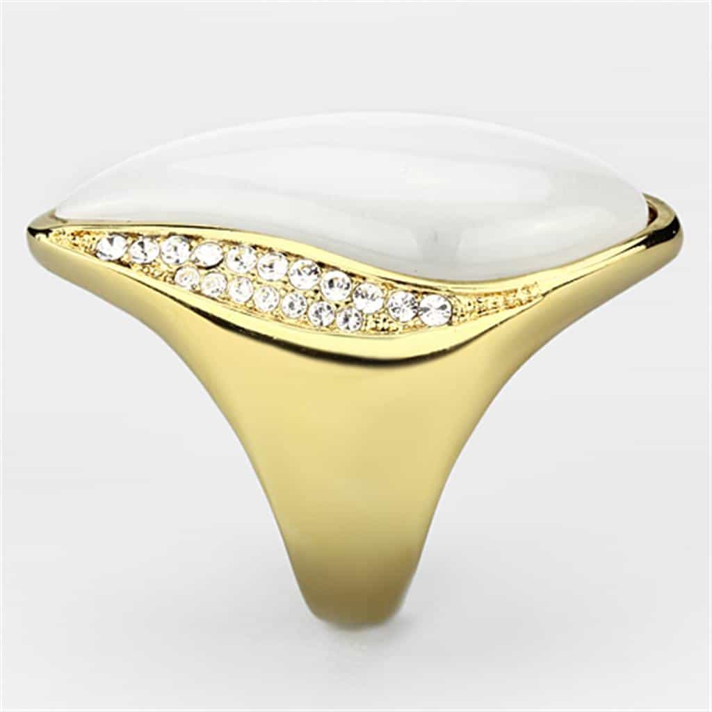 Brass Ivory Charm Ring | The Stainless Jewelry view 4
