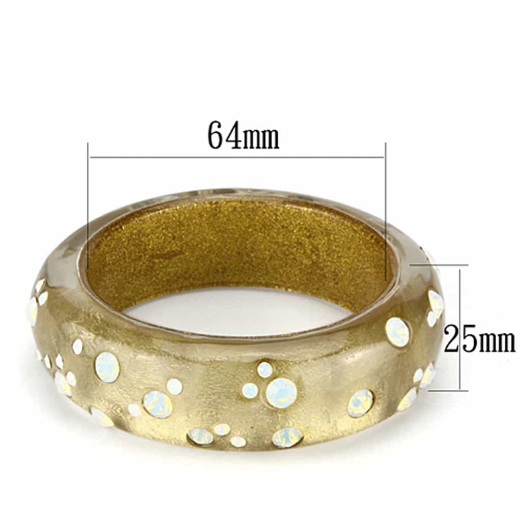 Resin Rose Gold Hoop Classic Bangle | The Stainless Jewelry view 2