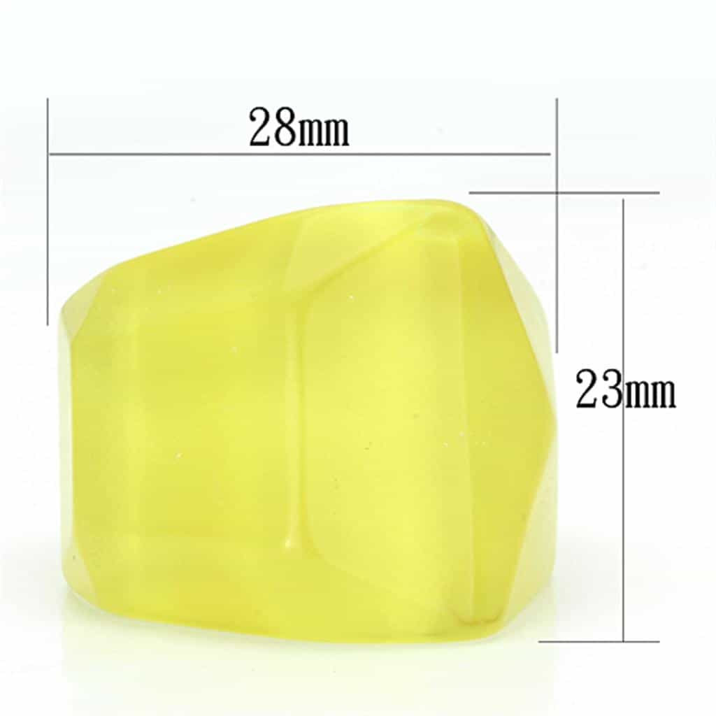 Resin White Bead Ring | The Stainless Jewelry view 6