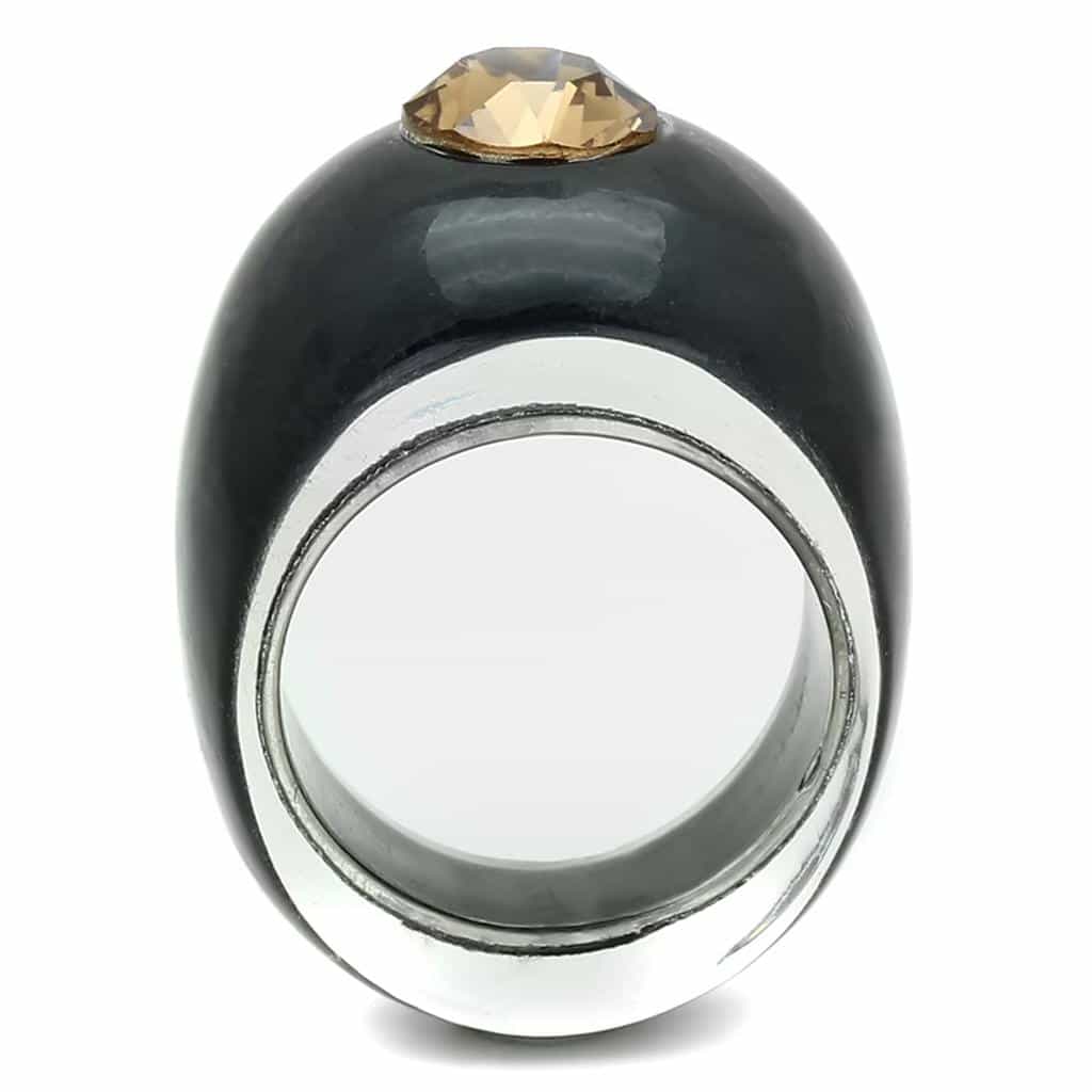 Resin White Cuff Ring | The Stainless Jewelry view 7