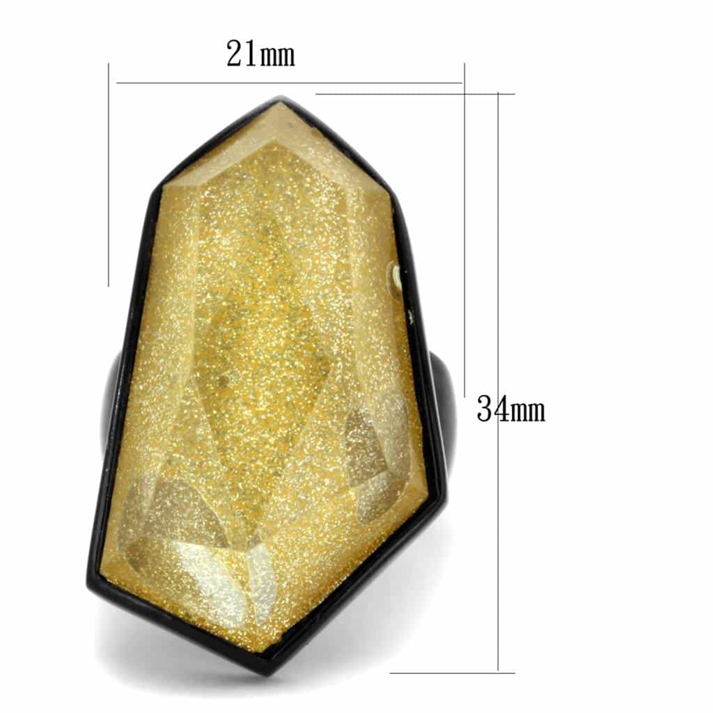 Stainless Steel Citrine Dome Ring | The Stainless Jewelry view 6