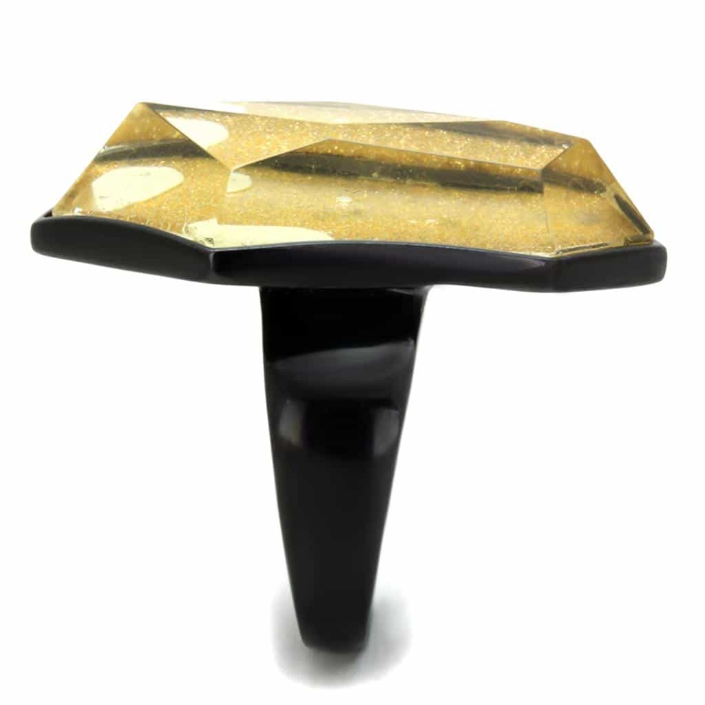 Stainless Steel Citrine Dome Ring | The Stainless Jewelry view 8