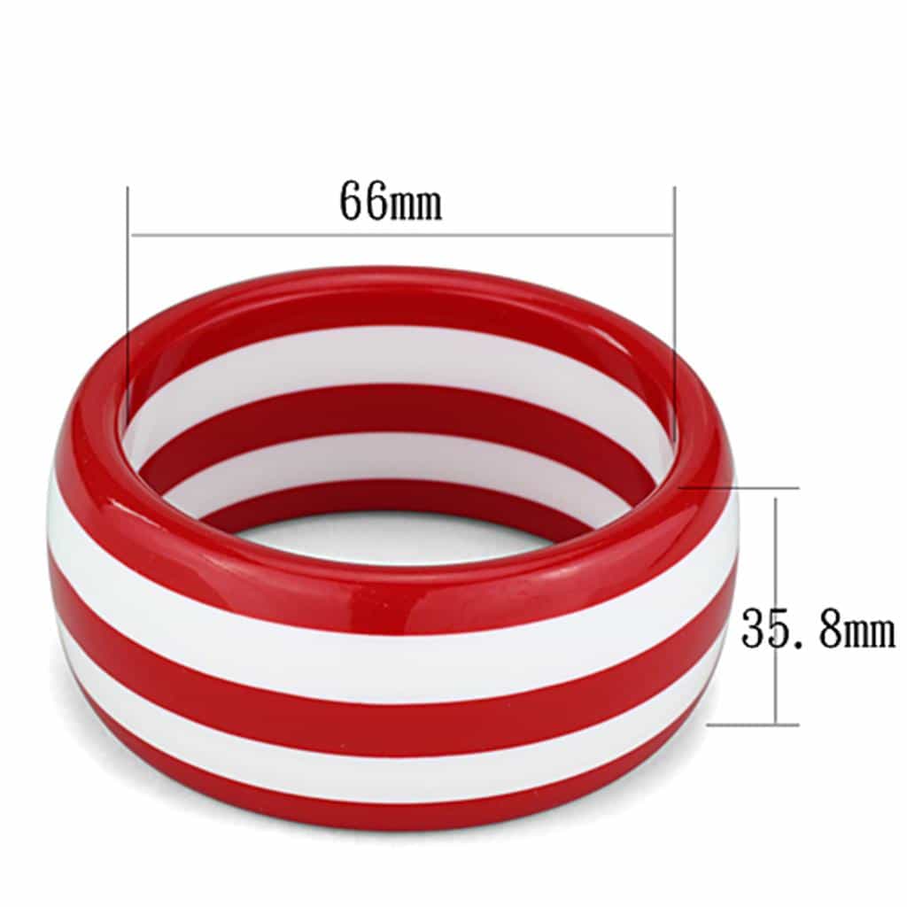Resin Black Striped Bangle Black | The Stainless Jewelry view 2