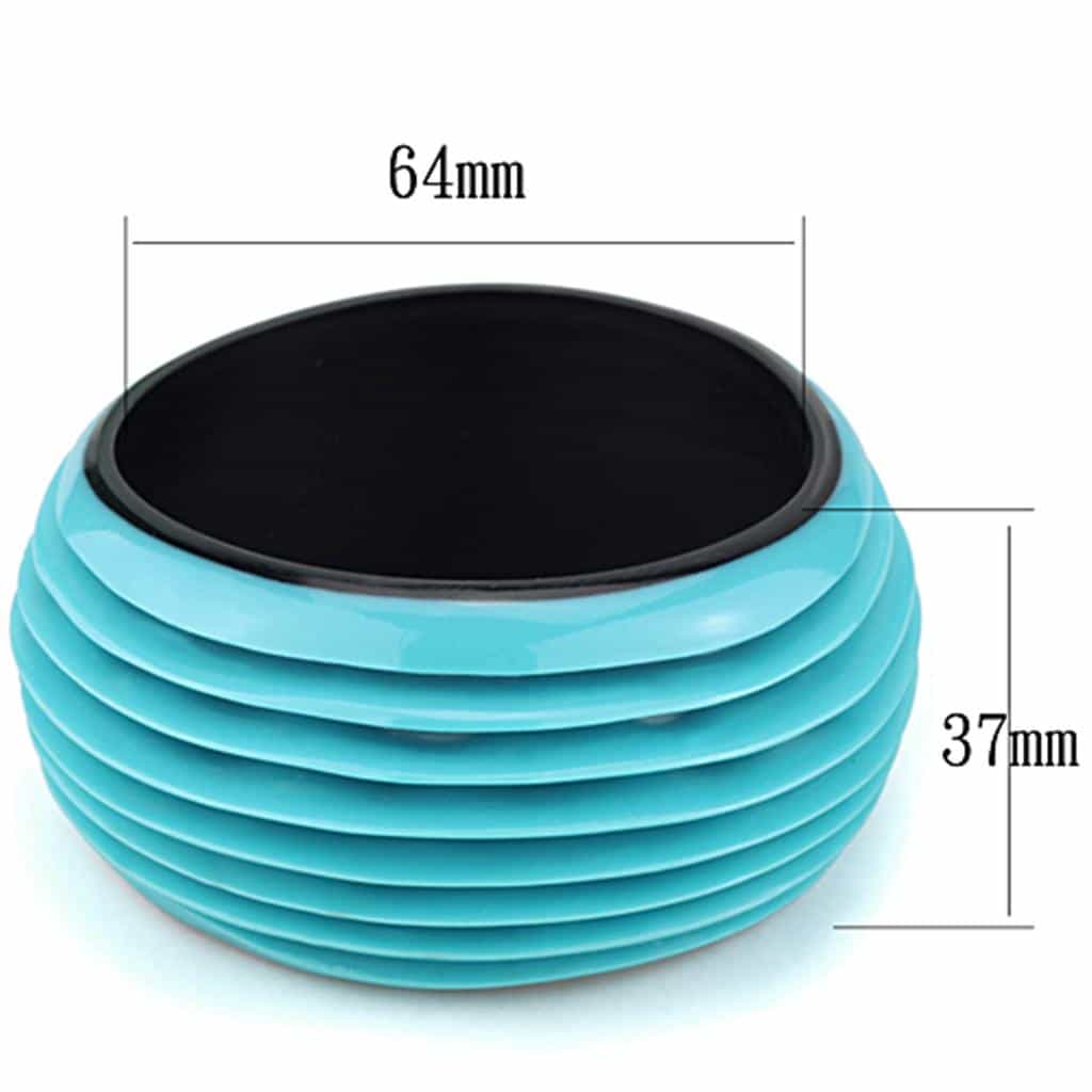 Resin Blue Striped Bangle | The Stainless Jewelry view 2