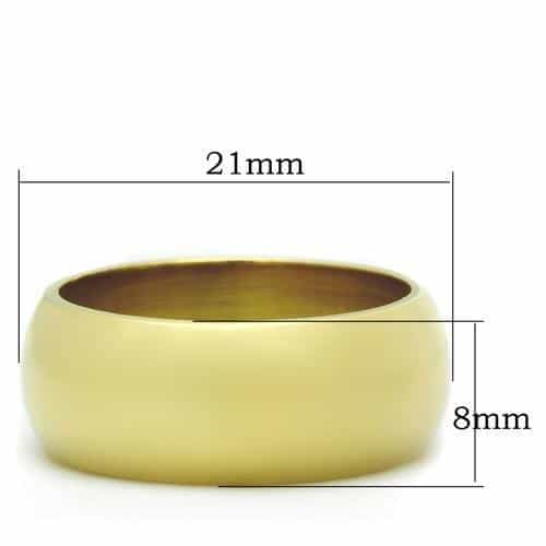 Brass Gold Polished Extra Wide Dome Band Ring view 2