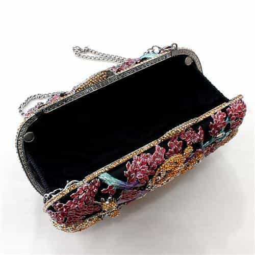 Brass Multicolor Crystal Animal Scene Figure Clutch Ring view 3