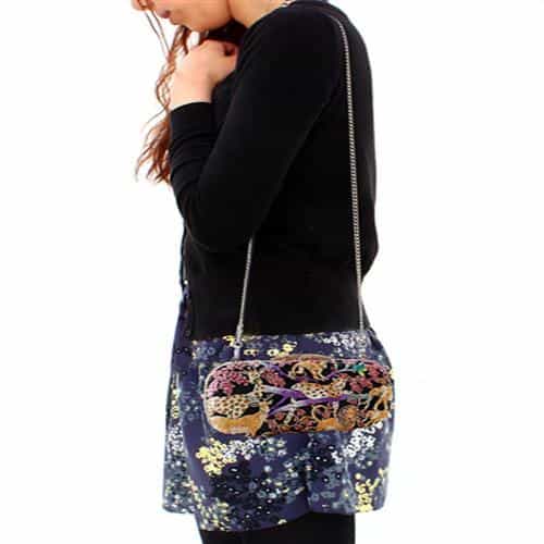 Brass Multicolor Crystal Animal Scene Figure Clutch Ring view 5
