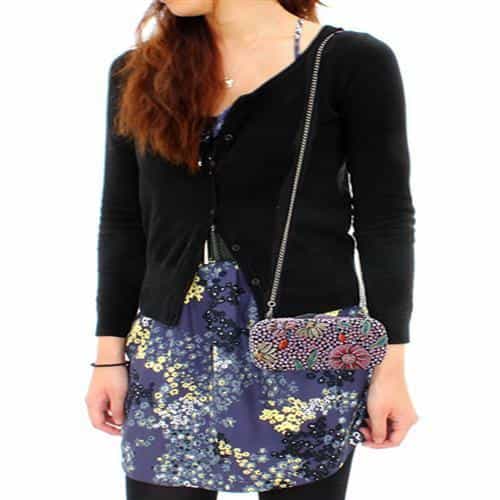 Brass Multicolor Crystal Flower Garden Pill Clutch Ring view 6