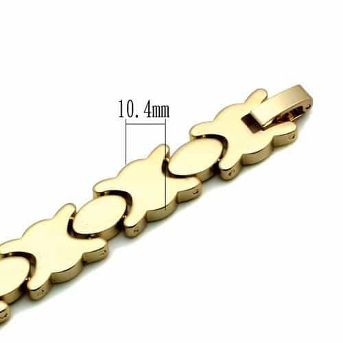Brass Gold Polished Panther Link Bracelet | The Stainless Jewelry view 3