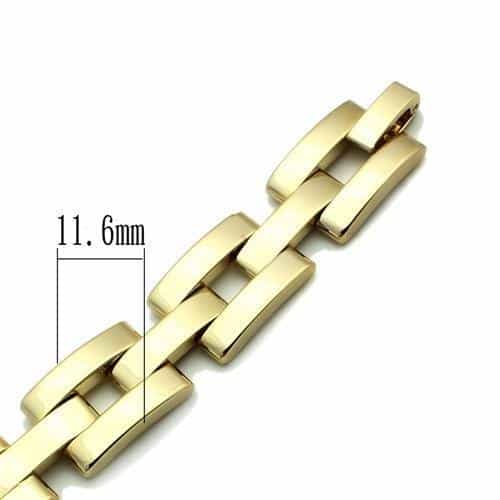 Brass Gold Polished Slim Panther Link Bracelet view 3