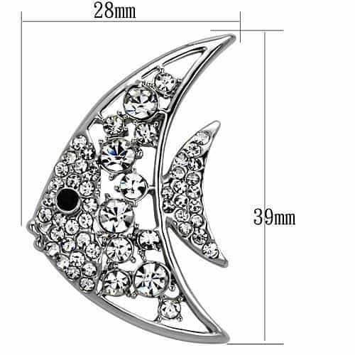 Brass Rose Gold CZ Pave Angel Fish Ring | The Stainless Jewelry view 2