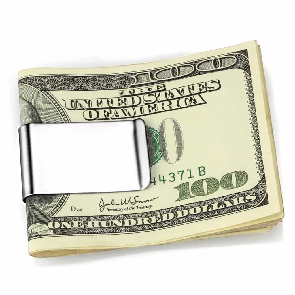 Stainless Steel Silver Polished Plain Money Clip Ring view 1
