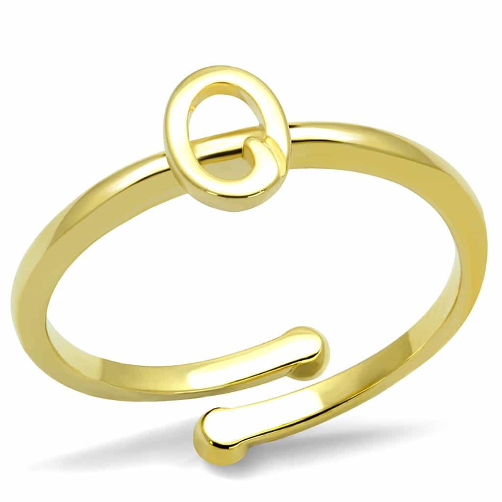 Brass Gold Script Number 9 Toe Ring | The Stainless Jewelry view 1