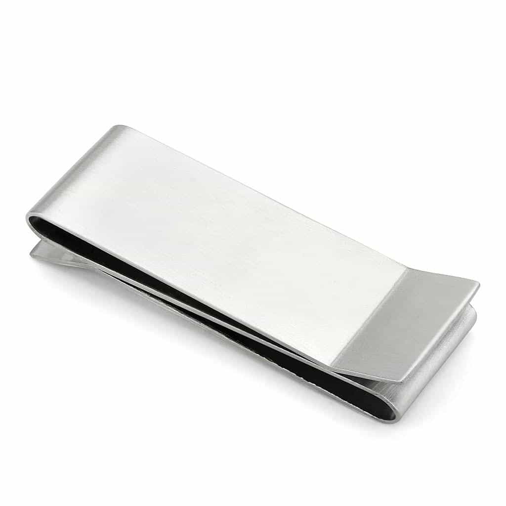 Stainless Steel Silver Polished Plain Money Clip LO877 view 1